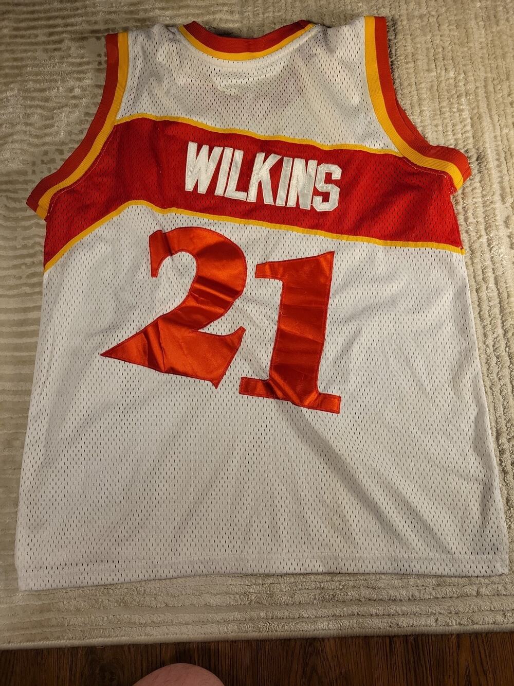 Adidas Dominique Wilkins Atlanta Hawks Jersey Mens Size Medium Basketball Adult